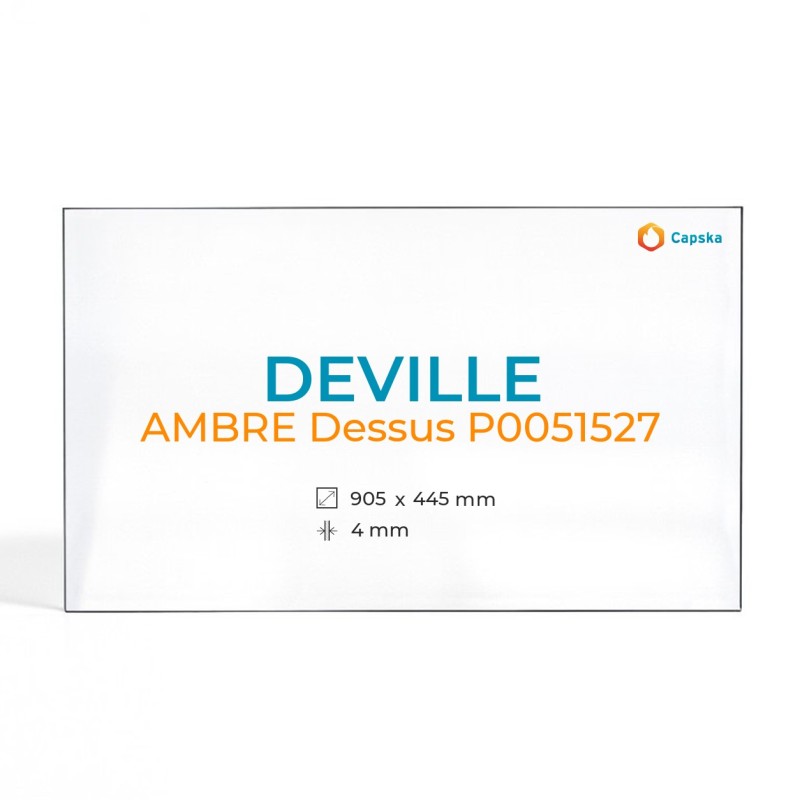 Vitre Deville AMBRE DESSUS P0051527 - Verre Rectangle Sérigraphié