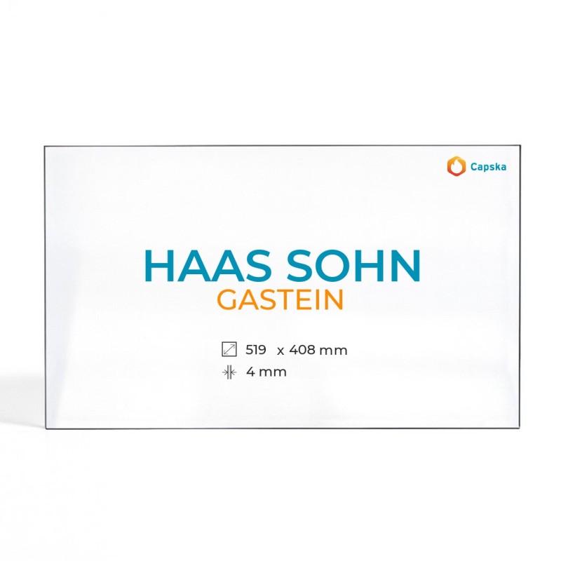 Haas Sohn GASTEIN Glass - Rectangular Panel for Wood Burning Stove