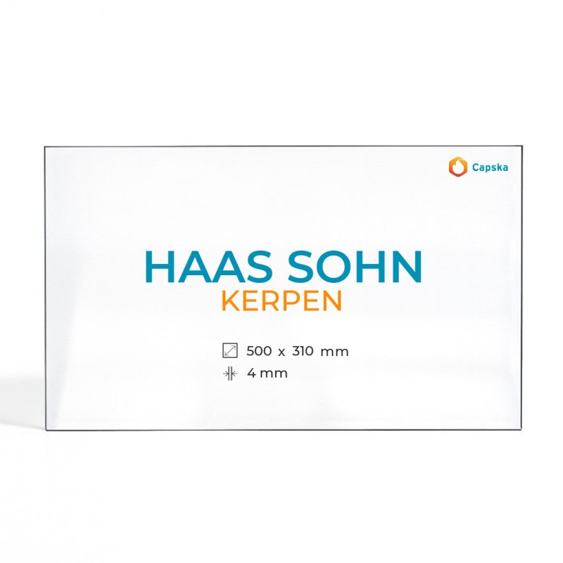 Haas Sohn KERPEN Glass - Rectangular Panel for Wood Burning Stove
