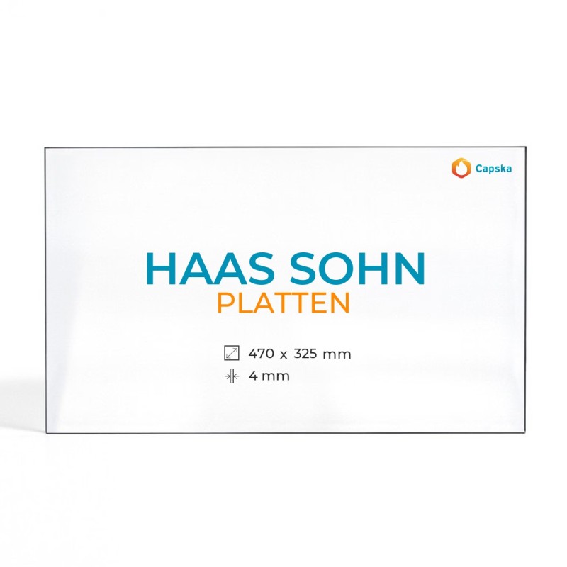 Vitre Haas Sohn PLATTEN - Verre pour poêle à bois
