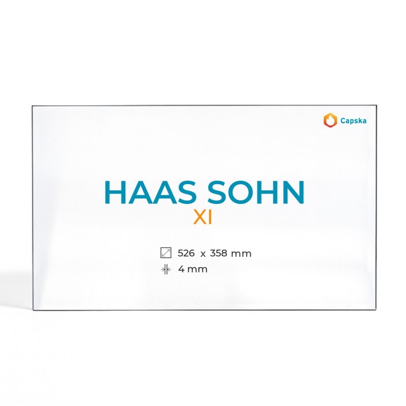Haas Sohn XI Glass - Rectangular Panel for Wood Burning Stove