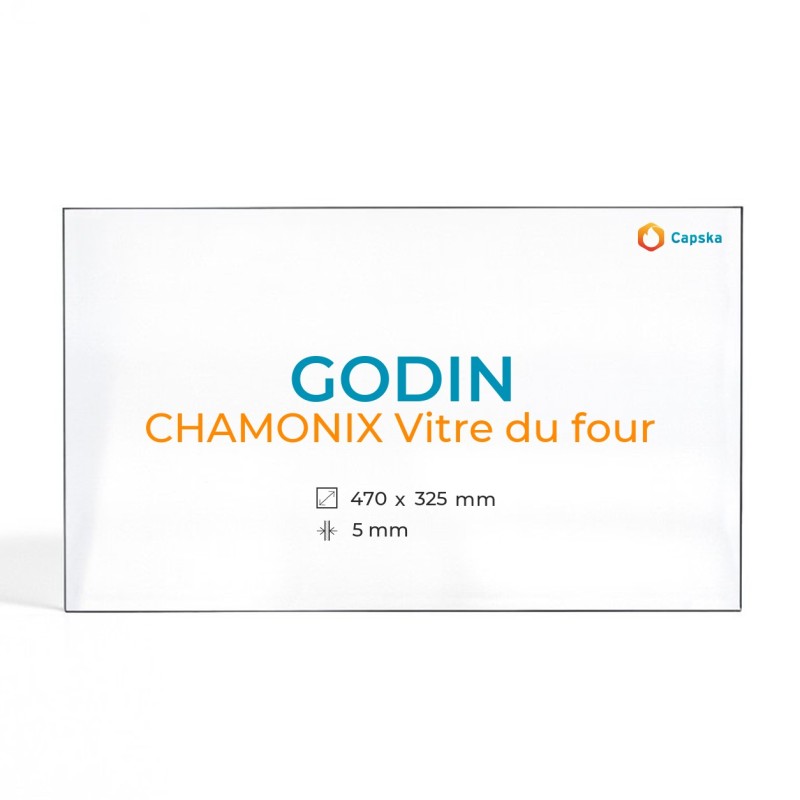 Vitre Godin CHAMONIX VITRE DU FOUR - Verre Rectangle cintré Percé sérigraphié
