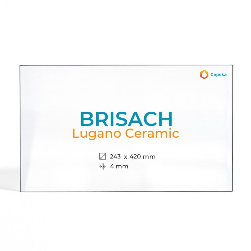 Brisach Lugano Ceramic Glass Panel for Pellet Stove