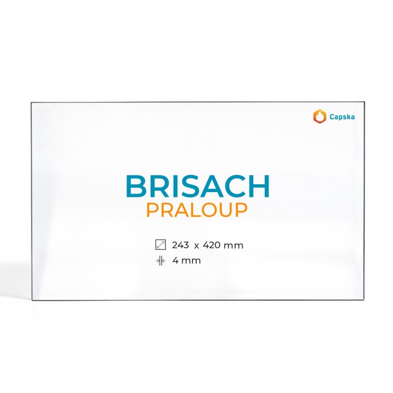 Vitre Brisach PRALOUP - Verre Rectangle pour poêle à granulés