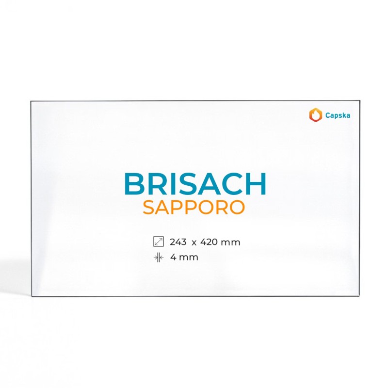 Brisach SAPPORO Glass Panel for Pellet Stove - Rectangular Shape