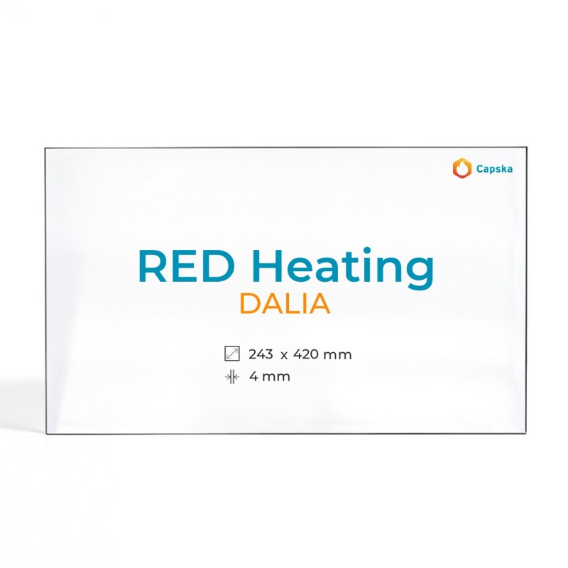 Vitre Red Heating DALIA - Verre Rectangle pour poêle à granulés