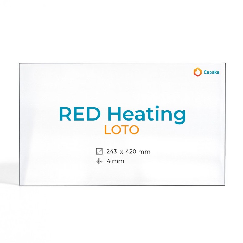 Vetro Red Heating LOTO - Vetro Rettangolo per stufa a pellet
