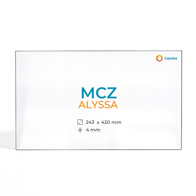 Mcz ALYSSA Glass - Rectangular Panel for Pellet Stove