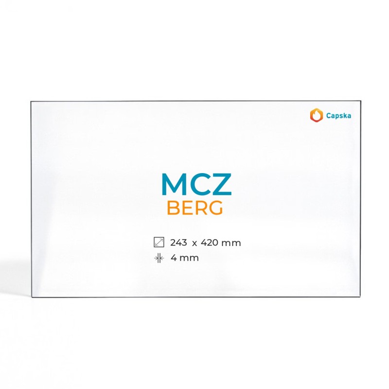 Mcz BERG Glass - Rectangular Panel for Pellet Stove