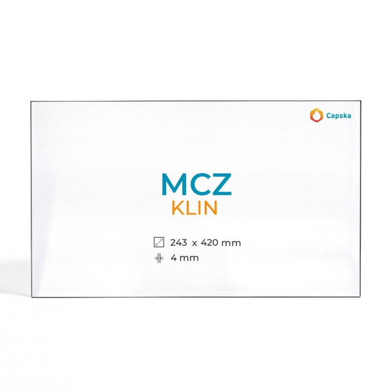 Vetro Mcz KLIN - Vetro Rettangolo per stufa a pellet