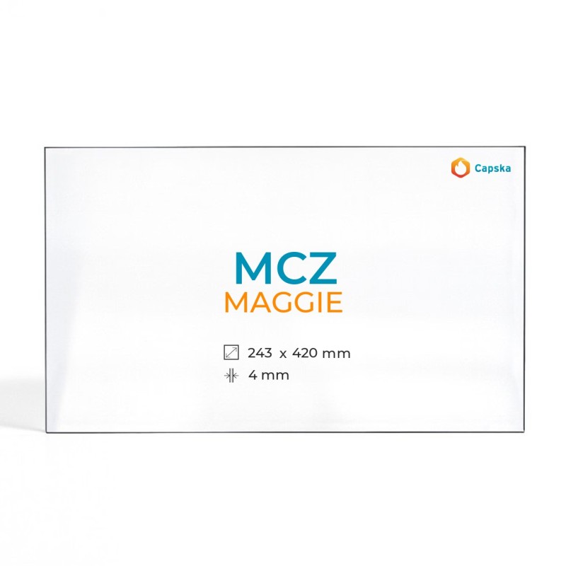 Vitre Mcz MAGGIE - Verre Rectangle pour poêle à granulés