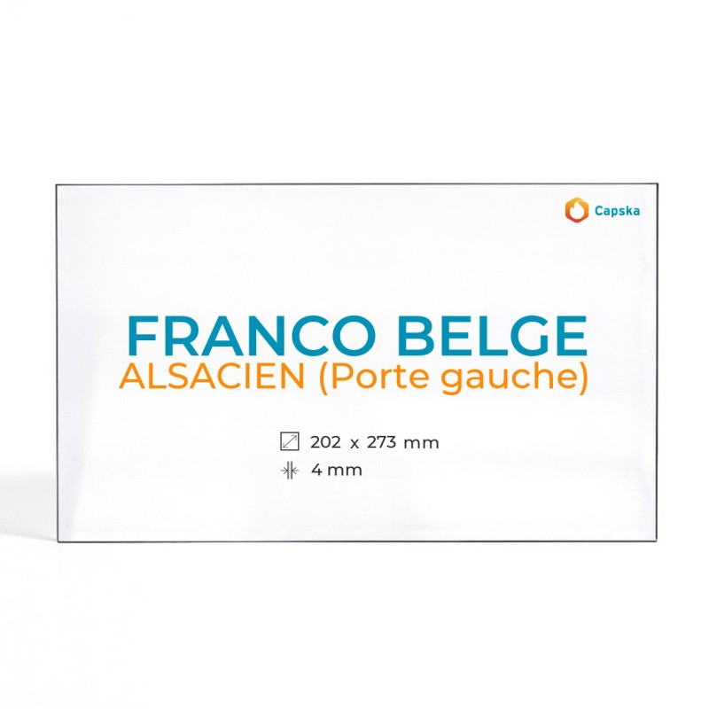Cristal Franco Belge ALSACIEN - Puerta Izquierda - Vidrio 1 ángulo redondeado