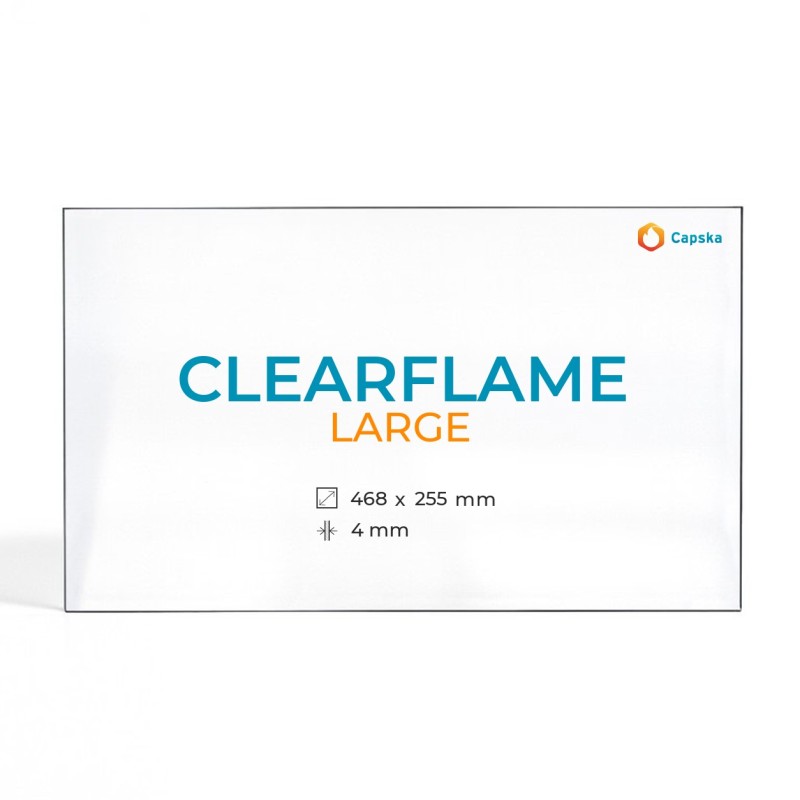 Vetro Clearflame LARGE - Vetro Rettangolo per stufa a legna