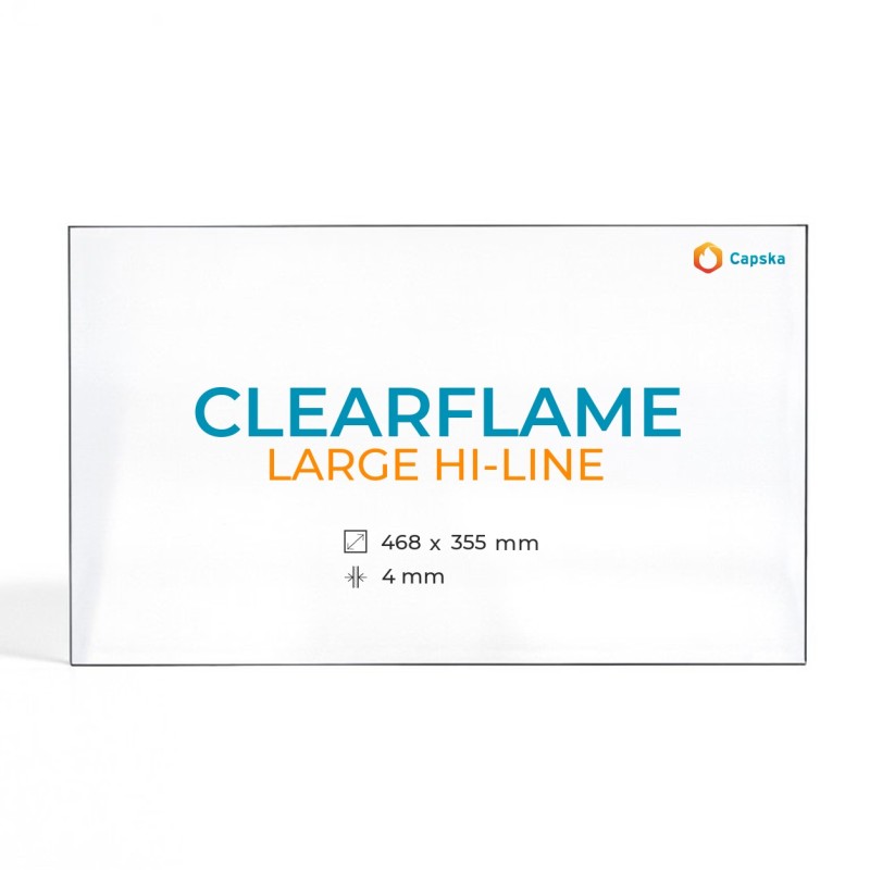Clearflame LARGE HI-LINE Glass Panel for Wood Burning Stove