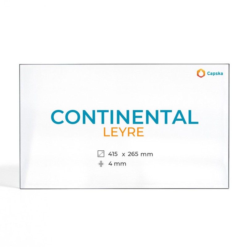 Continental LEYRE Glass - Rectangular Panel for Wood Burning Stove