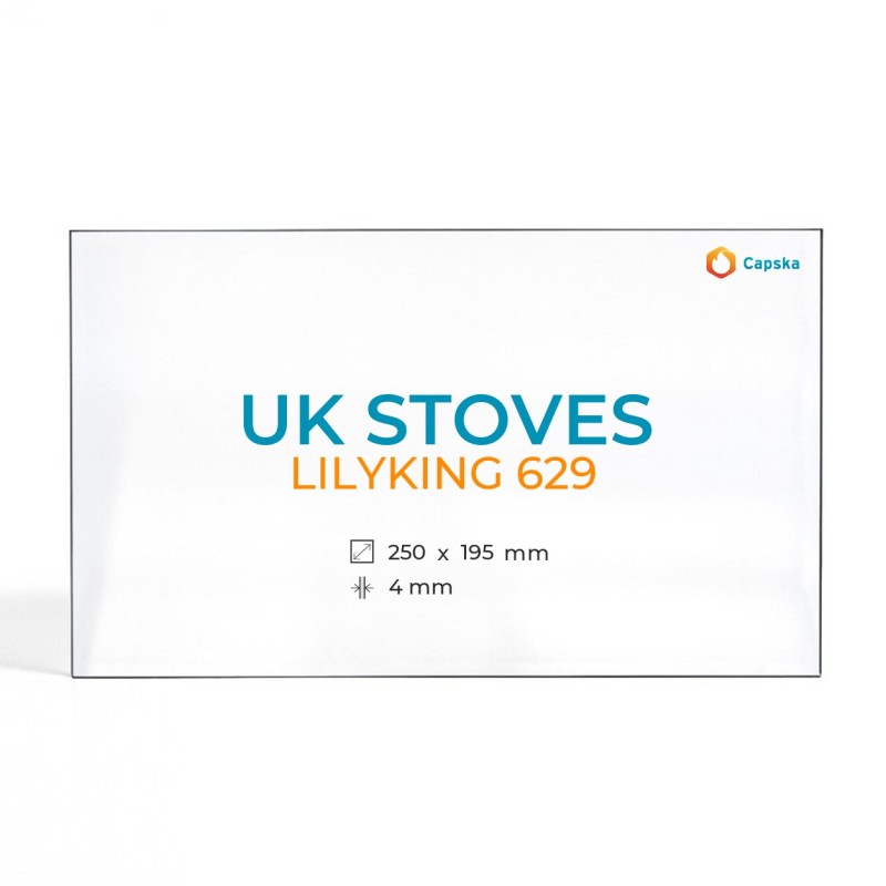Vitre Uk Stoves LILYKING 629 - Verre Rectangle pour poêle à bois