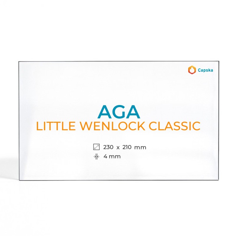 Aga Little Wenlock Classic Glass Panel - Wood Burning Stove