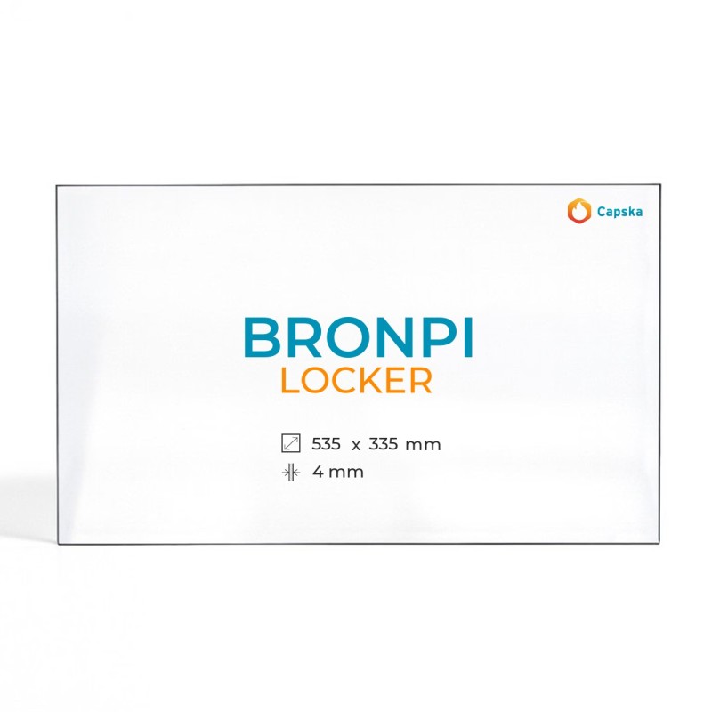 Vetro Bronpi LOCKER - Vetro Rettangolo per stufa a legna