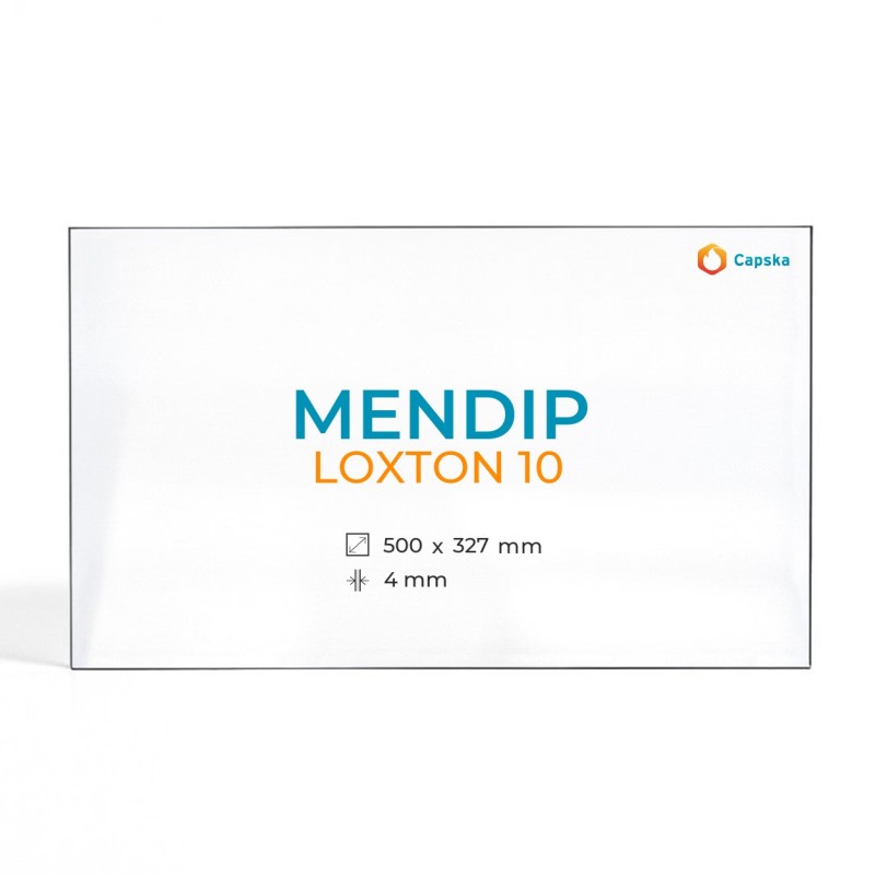 Mendip LOXTON 10 Glas - Rechteck Kaminglas für Kaminofen