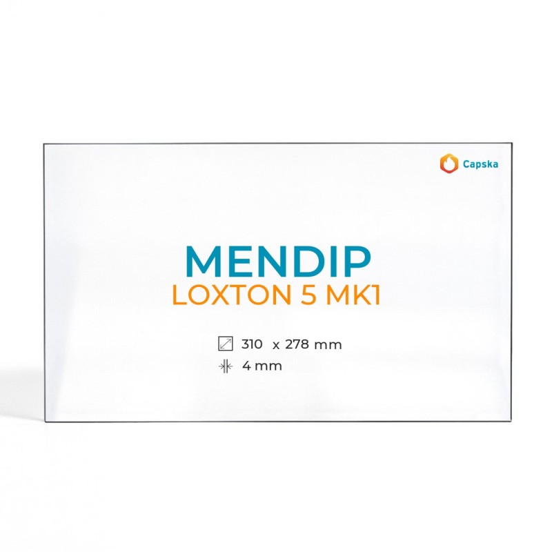 Vitre Mendip LOXTON 5 MK1 - Verre Rectangle pour poêle à bois