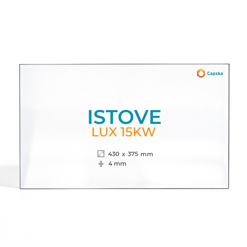 Istove LUX 15KW Glas - Rechteck Kaminglas für Kaminofen