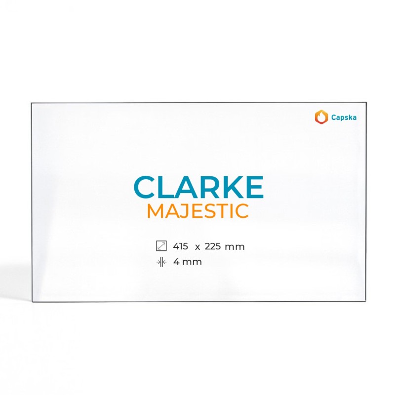 Vitre Clarke MAJESTIC - Verre Rectangle pour poêle à bois