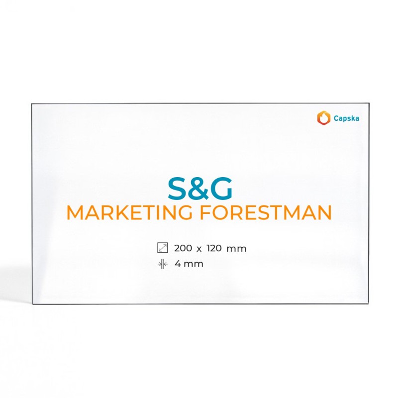 Vitre S&G MARKETING FORESTMAN - Verre Rectangle pour poêle à bois