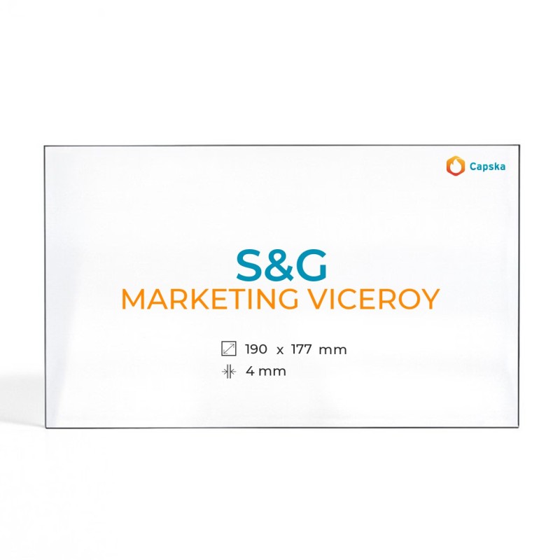 Verkauf von S&G MARKETING VICEROY Glas - Rechteck Kaminglas