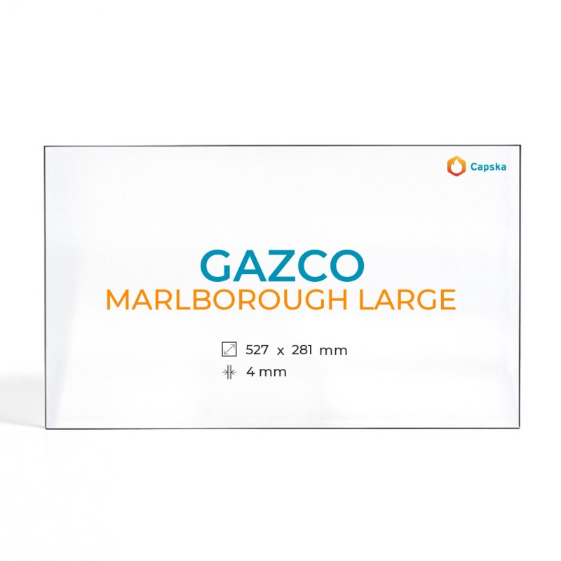 Vitre Gazco MARLBOROUGH LARGE - Verre Rectangle pour poêle au gaz