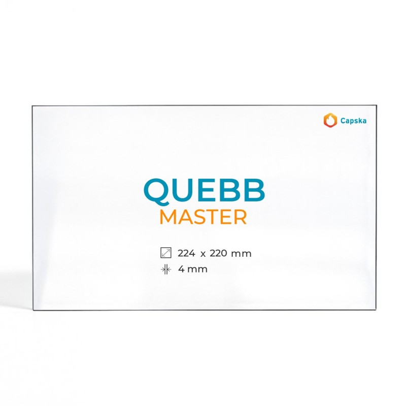 Quebb MASTER Glass - Rectangular Panel for Wood Burning Stove