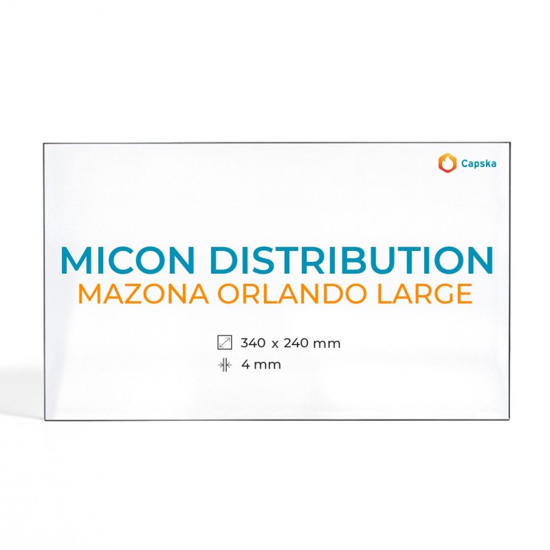 Micon Distribution MAZONA ORLANDO LARGE Glass Panel for Wood Burning Stove