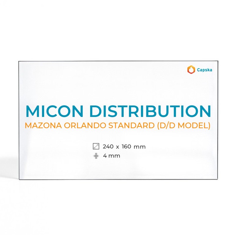Vetro Micon Distribution MAZONA ORLANDO STANDARD - Rettangolo per stufa a legna
