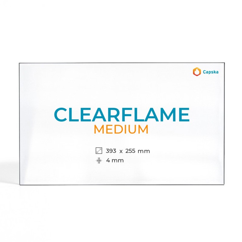 CLEARFLAME MEDIUM Glass Panel for Wood Burning Stove