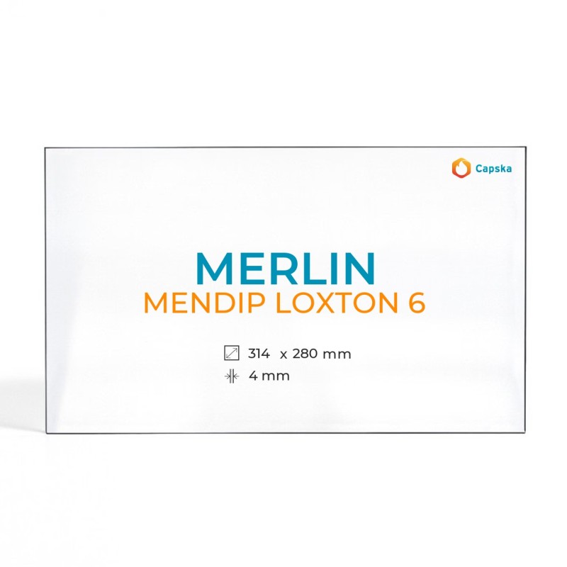 Vetro Merlin MENDIP LOXTON 6 - Vetro Rettangolo per stufa a legna