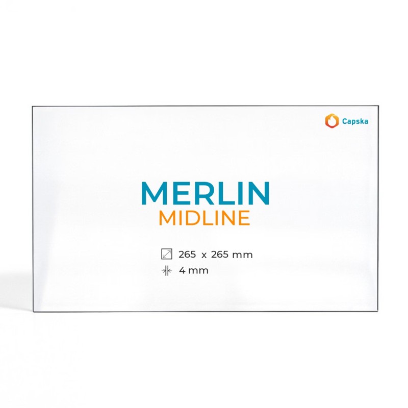 Merlin MIDLINE Glass - Rectangular Panel for Wood Burning Stove
