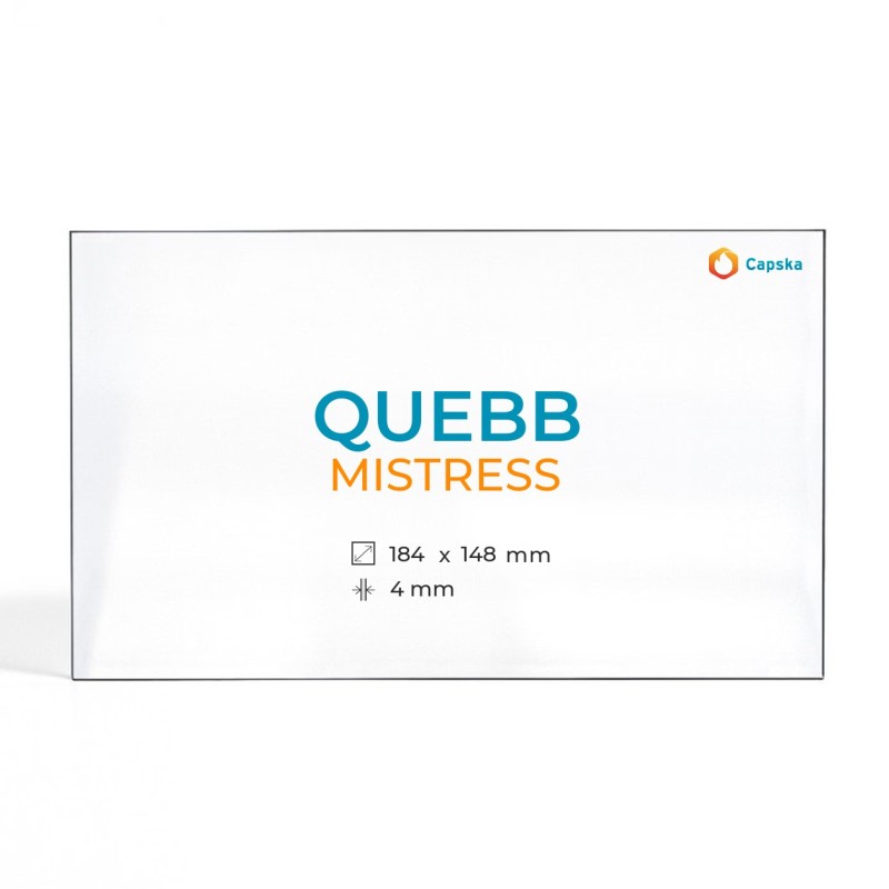 Vitre Quebb MISTRESS - Verre Rectangle pour poêle à bois