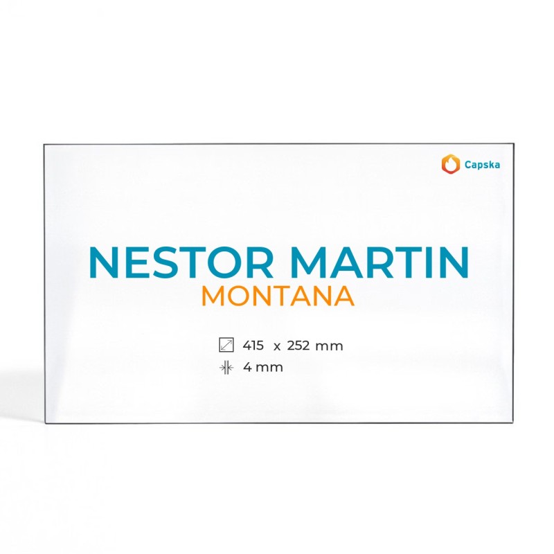 Vitre Nestor Martin MONTANA - Verre Rectangle pour poêle à bois