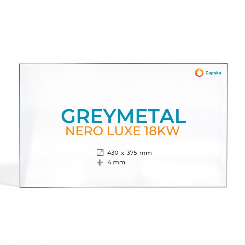 Vitre Greymetal NERO LUXE 18KW - Verre Rectangle pour poêle à bois