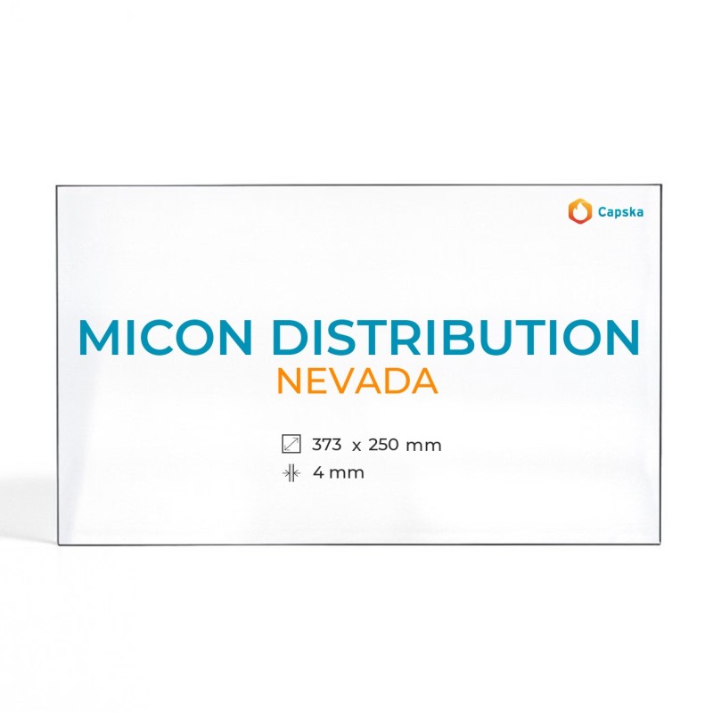 Micon Distribution NEVADA Glass - Rectangular Panel for Wood Burning Stove