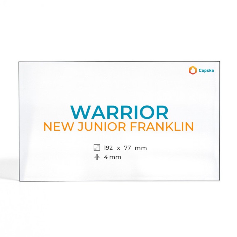 Warrior NEW JUNIOR FRANKLIN Glas - Rechteck Kaminglas für Kaminofen