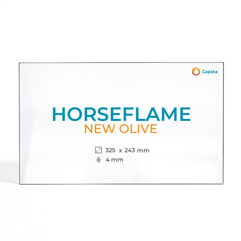 Vitre Horseflame NEW OLIVE - Verre Rectangle pour poêle à bois