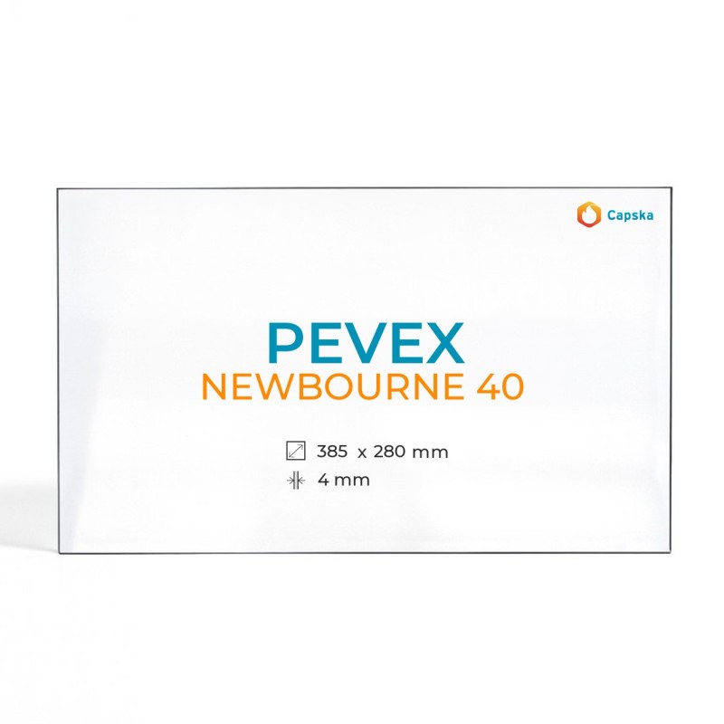 Vetro Pevex NEWBOURNE 40 - Vetro Rettangolo per stufa a legna