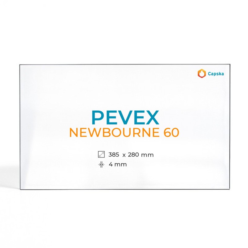 Pevex NEWBOURNE 60 Glass - Rectangular Panel for Wood Burning Stove