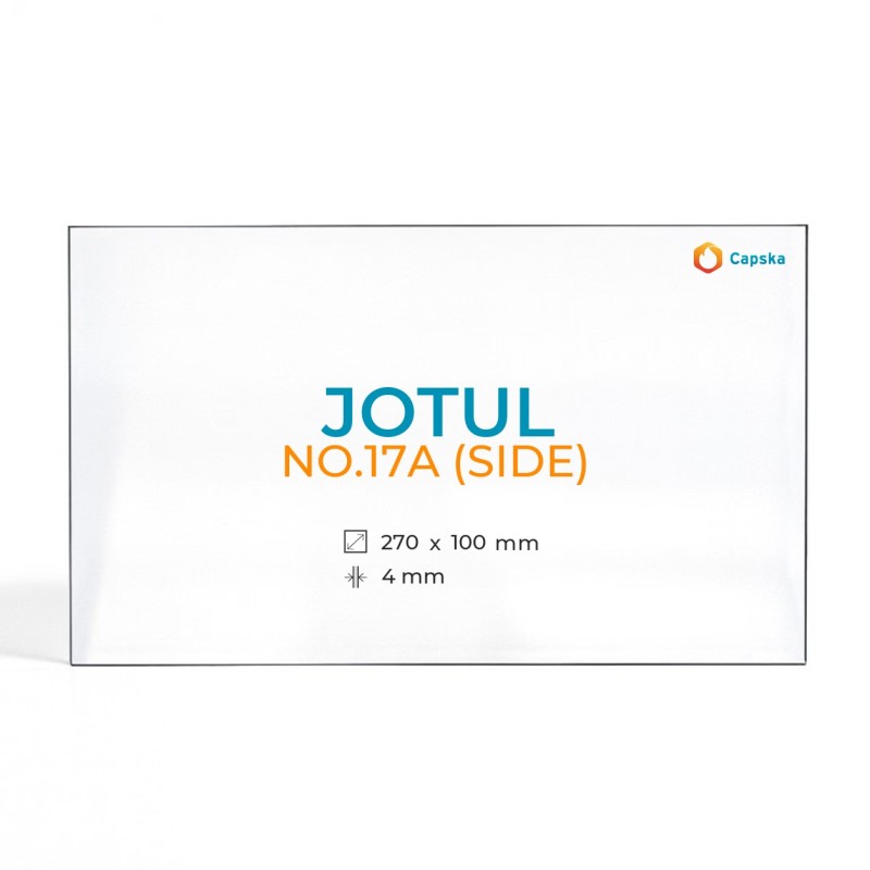 Vitre Jotul NO.17A (SIDE) - Verre Rectangle pour poêle à bois
