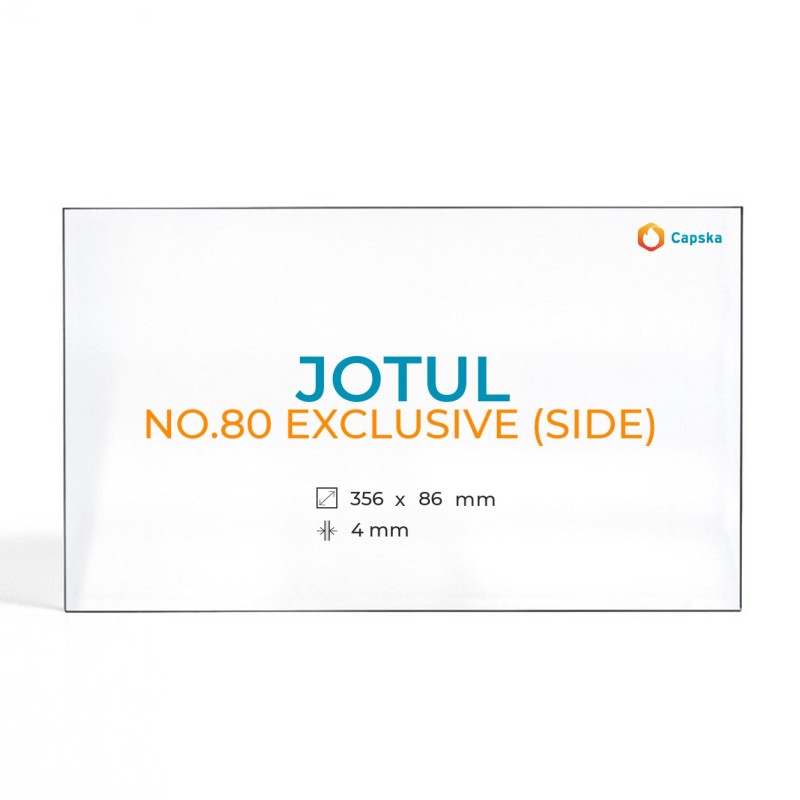 Jotul NO.80 EXCLUSIVE (SIDE) Glass - Rectangular Panel for Wood Burning Stove