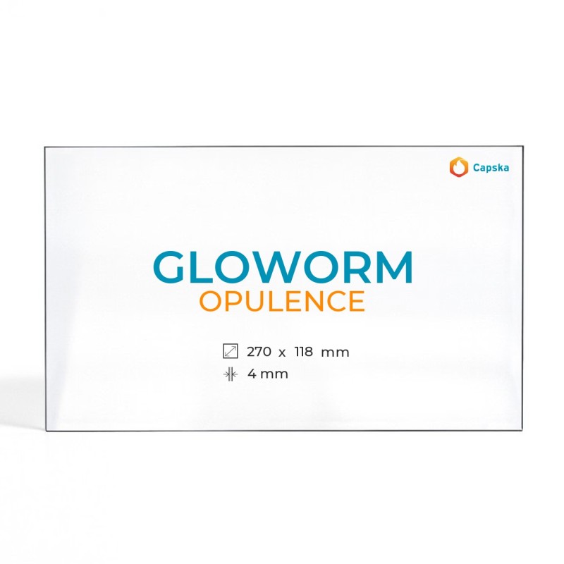 Vetro Gloworm OPULENCE - Vetro Rettangolo per stufa a legna