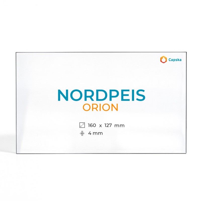 Nordpeis ORION Glass - Rectangular Panel for Wood Burning Stove