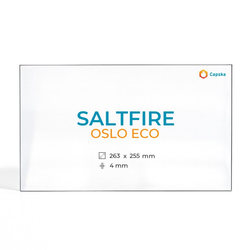 Saltfire OSLO ECO Glass Panel for Wood Burning Stove - Rectangular Shape