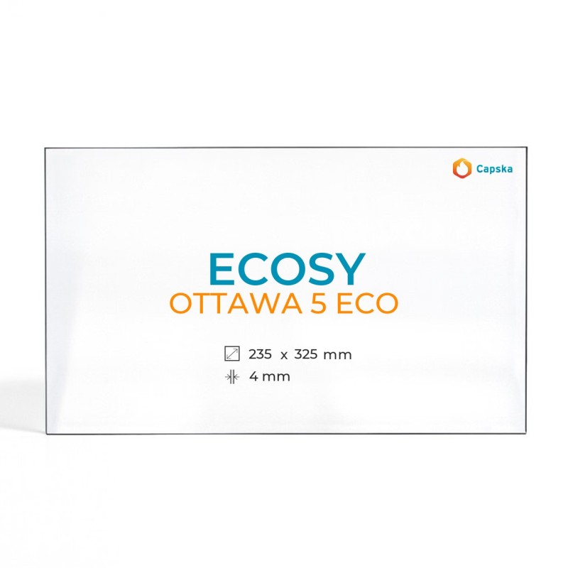 Vetro Ecosy OTTAWA 5 ECO - Vetro Rettangolo per stufa a legna