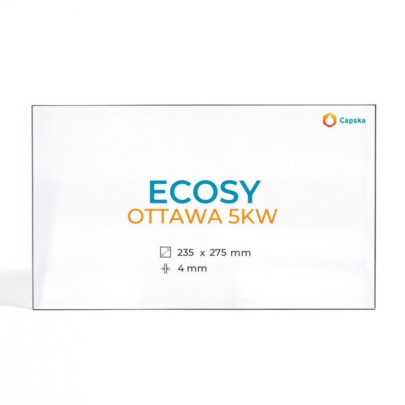 Vitre Ecosy OTTAWA 5KW - Verre Rectangle pour poêle à bois